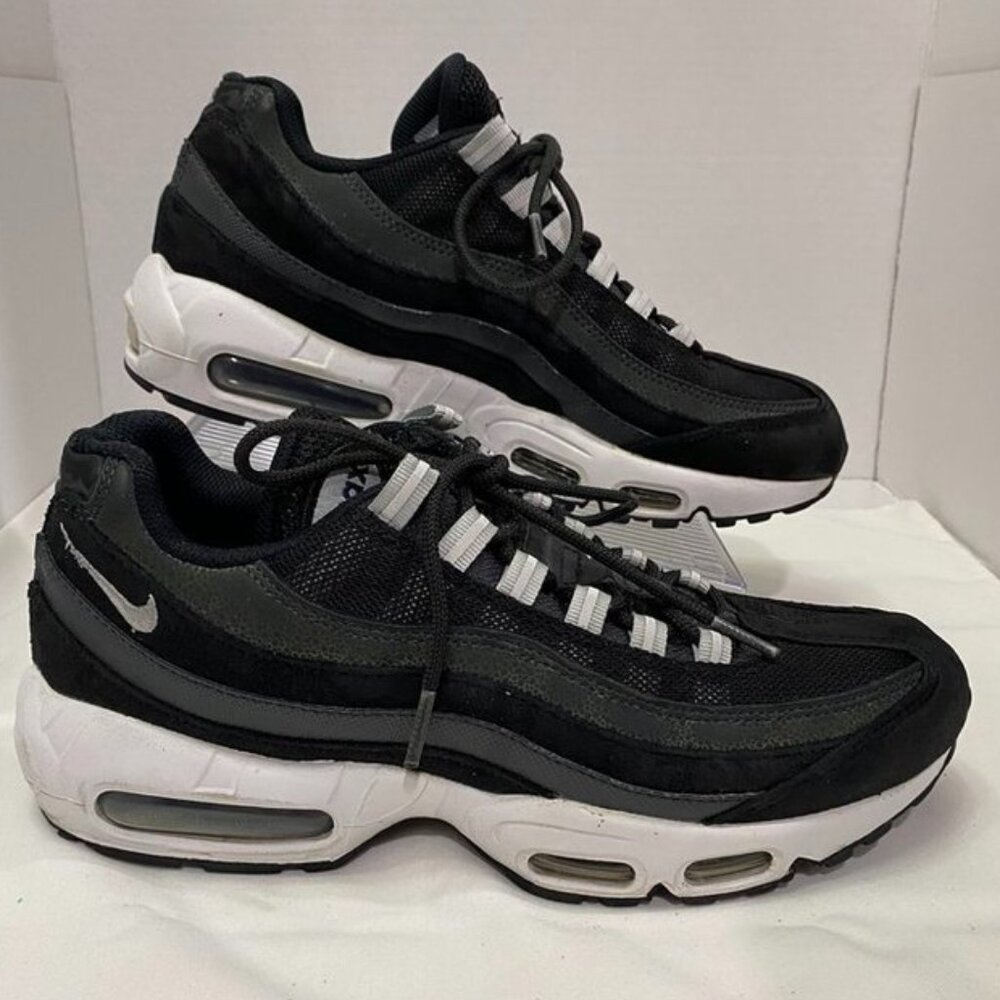 Nike Air Max 95 Triple Black Anthracite Reflective Sneakers Men’s 8.5 - Picture 1 of 12